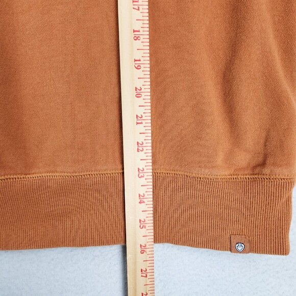 Life Is Good Sweater Mens Small Orange Crew Neck Pullover Sweatshirt Casual - Picture 7 of 11